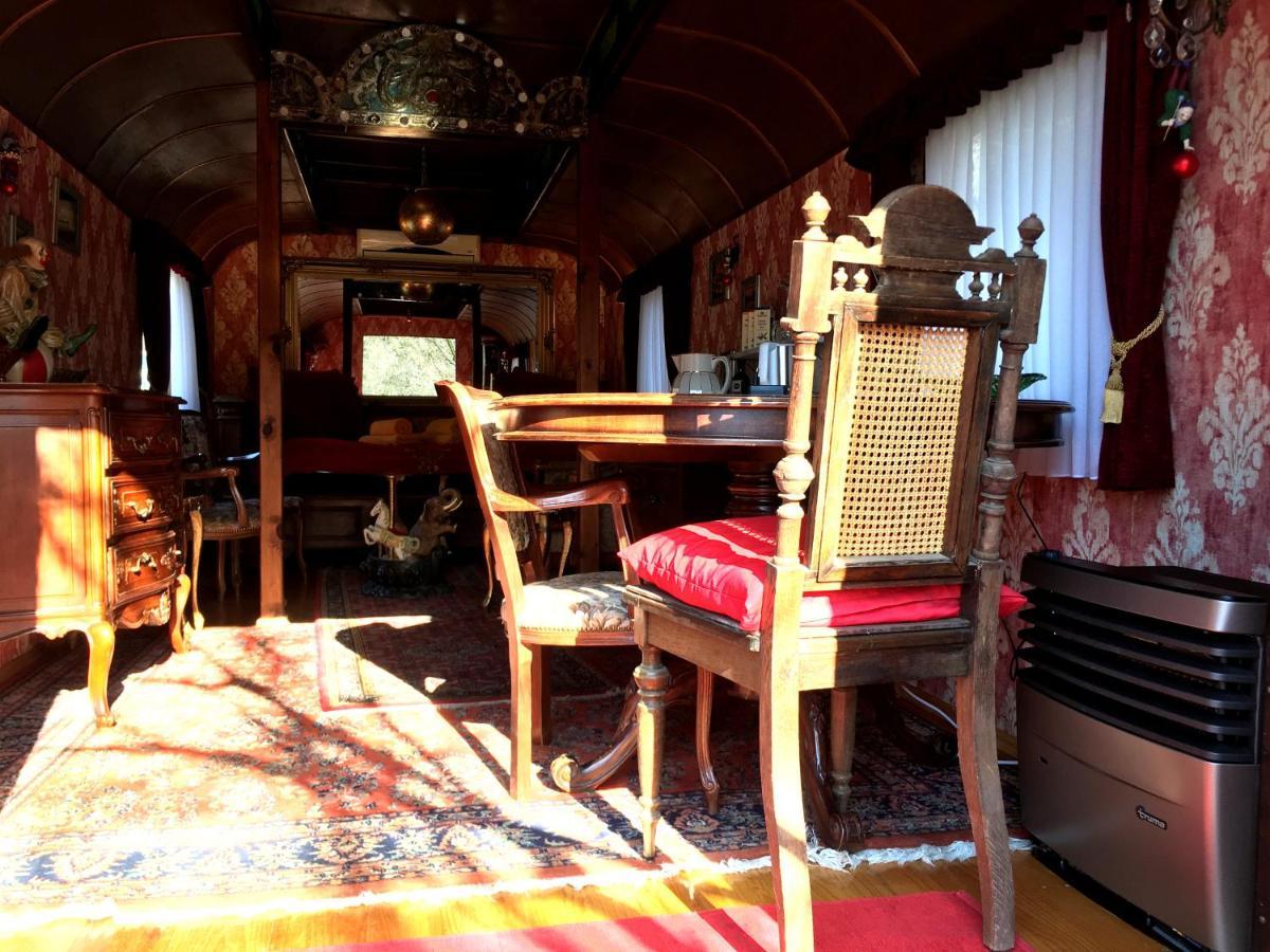 Historischer Zirkuswagen Mit Terrasse Und Blick Ins Gruene Witzenhausen Ngoại thất bức ảnh
